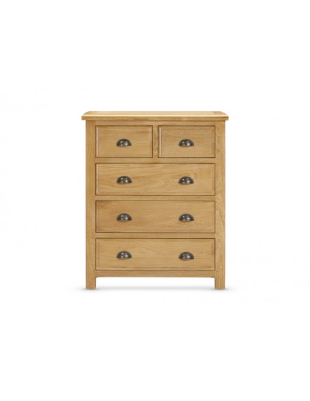 Lugano 2+3 Drawer Chest - Oak