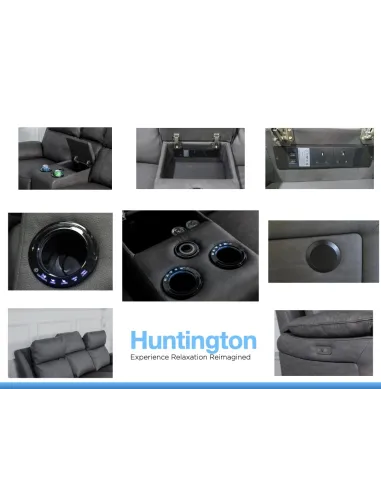 Huntington 3+2 Sofa Set - Dark Grey