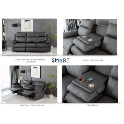 Huntington 3+1+1 Sofa Set - Dark Grey