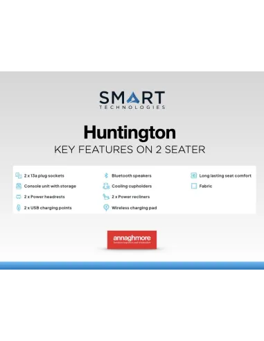 Huntington 2+1+1 Seater With Console Sofa Set - Dark Grey