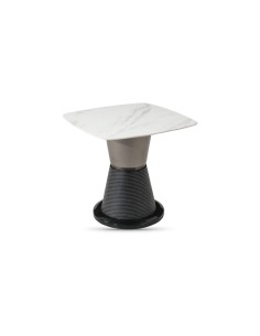Portofino End Table - Sintered Stone/White