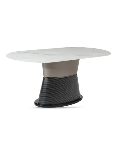 Portofino Dining Set - Sintered Stone/White