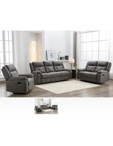 Berkeley 2 Seater Recliner Sofa - Dark Grey