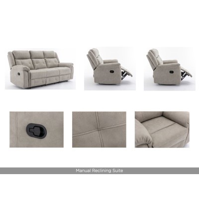 Berkeley 3+1+1 Sofa Set - Light Grey