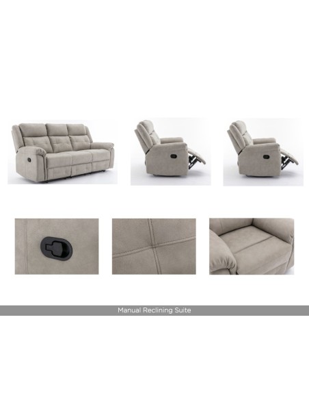 Berkeley 3+1+1 Sofa Set - Light Grey