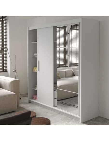 Berkshire 160cm Sliding Door Wardrobe - White