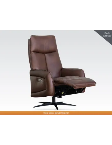 Prestige Swivel Armchair - Dark Brown