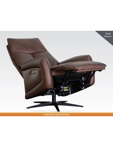 Prestige Swivel Armchair - Dark Brown