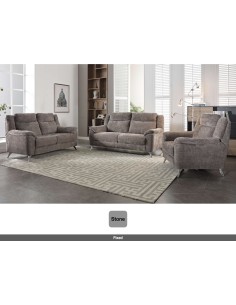 Monroe Fixed 3 Seater Sofa - Stone 2