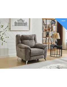 Monroe Electric Recliner 3+1+1 Sofa Set - Stone 2