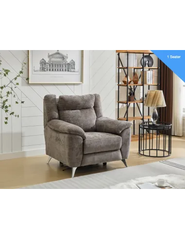 Monroe Electric Recliner 3+1+1 Sofa Set - Stone