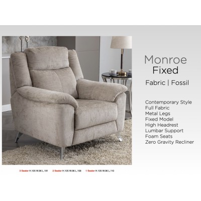Monroe Fixed 3+1+1 Sofa Set - Fossil
