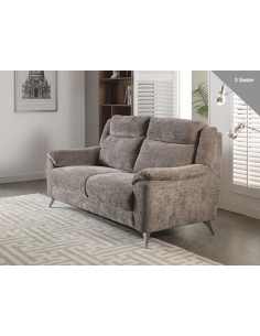 Monroe Fixed 3+1+1 Sofa Set - Stone