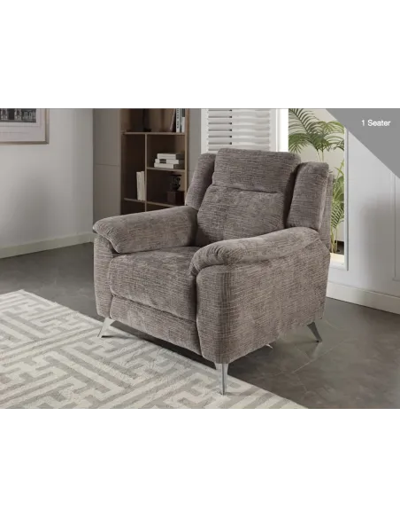 Monroe Fixed 3+1+1 Sofa Set - Stone