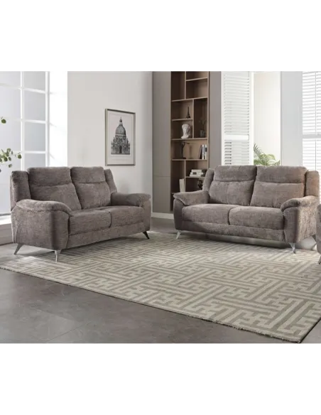 Monroe Fixed 3+2 Sofa Set - Stone