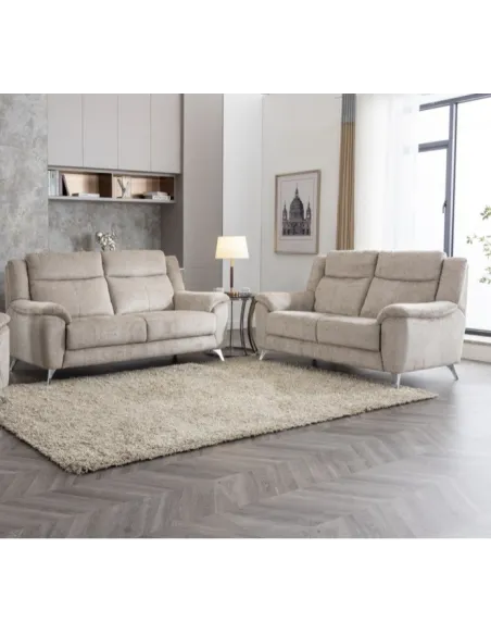 Monroe Fixed 3+2 Sofa Set - Fossil