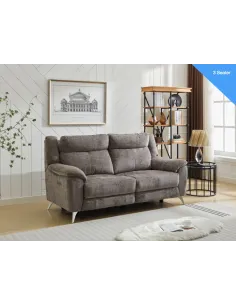 Monroe Electric Recliner 3+2 Sofa Set - Stone 2