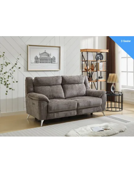 Monroe Electric Recliner 3+2 Sofa Set - Stone