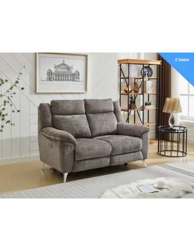 Monroe Electric Recliner 3+2 Sofa Set - Stone