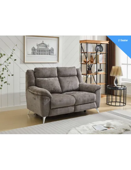 Monroe Electric Recliner 3+2 Sofa Set - Stone