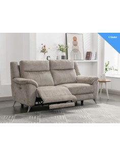 Monroe Electric Recliner 3+2 Sofa Set - Fossil