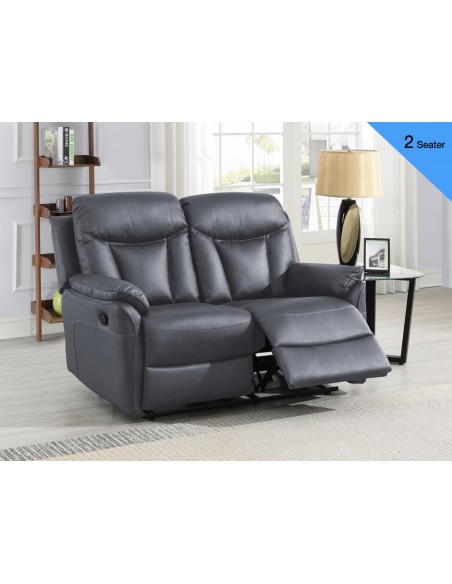 Vermont 2 Seater Recliner Sofa - Grey