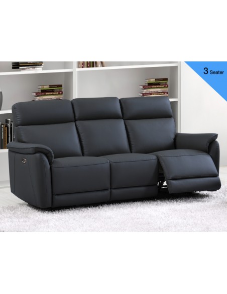 Carlton Electric Recliner 3 Seater Sofa - Navy