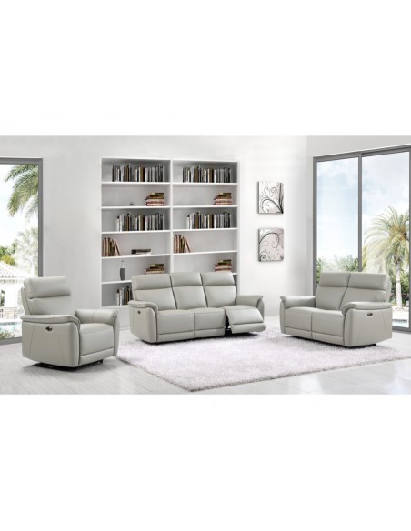 Carlton Electric Recliner Armchair - Light Grey