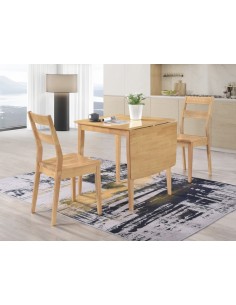 Seattle 75cm Dropleaf Dining Set - Oak