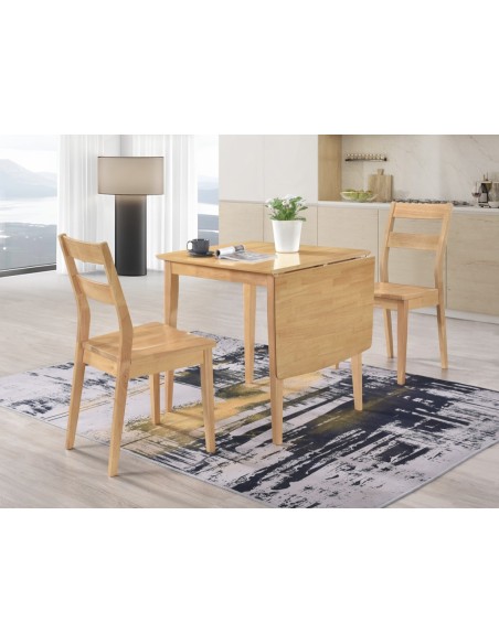 Seattle 75cm Dropleaf Dining Set - Oak