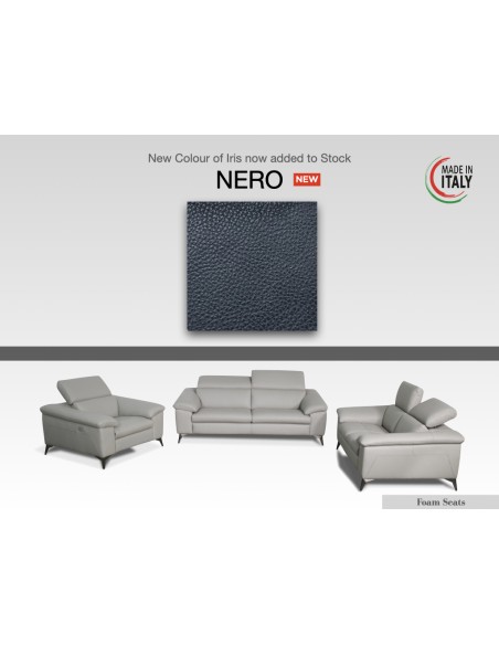 Iris Fixed 3 Seater Sofa - Nero 308