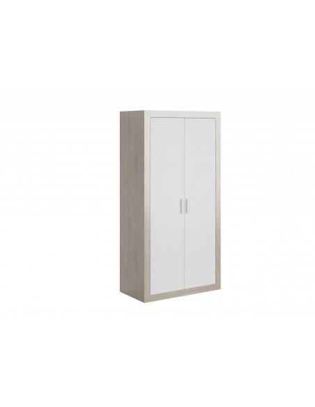 Camille 2 Door Combined Wardrobe - Sonoma/White