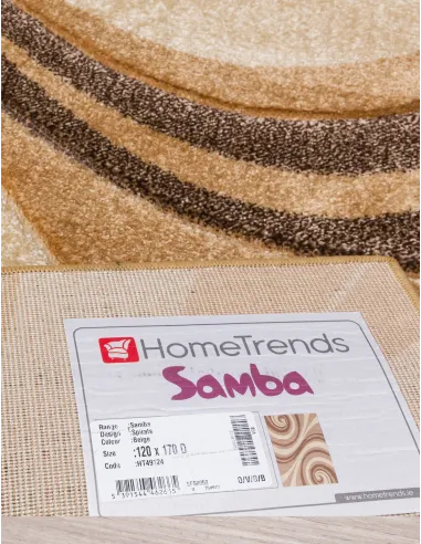 Samba Spirals Beige Rug - Various Sizes