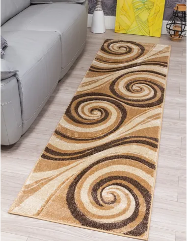Samba Spirals Beige Rug - Various Sizes
