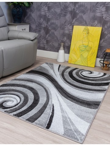 Samba Spirals Grey Rug -...