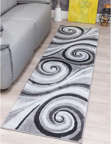 Samba Spirals Grey Rug - Various Sizes
