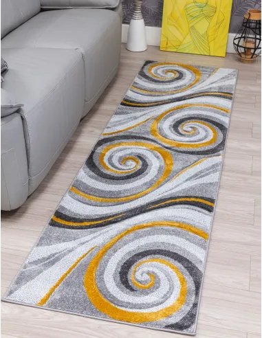 Samba Spirals Ochre Rug - Various Sizes