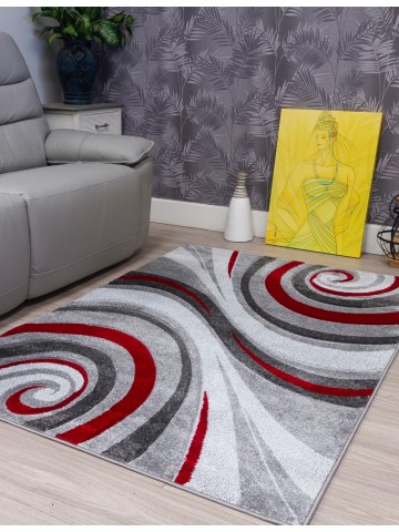 Samba Spirals Red Rug -...