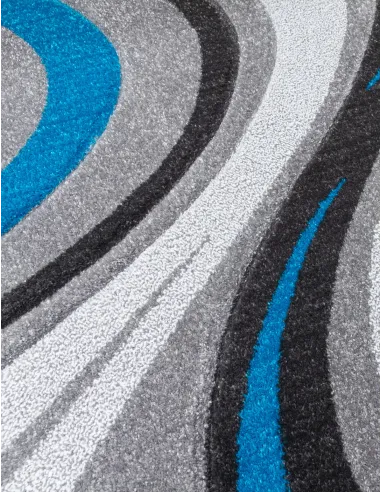 Samba Spirals Teal Rugs - Various Sizes