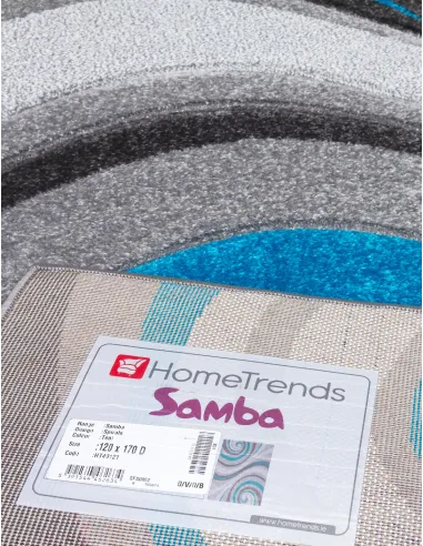 Samba Spirals Teal Rugs - Various Sizes
