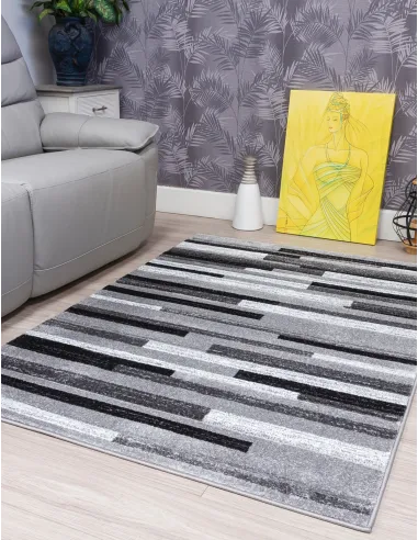 Samba Levels Grey Rug - Various Sizes