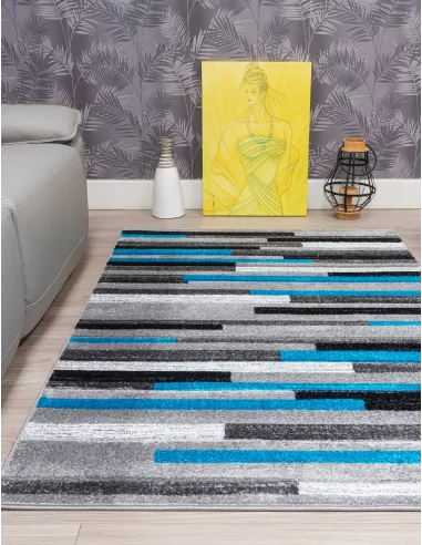 Samba Levels Teal Rug - Various Sizes