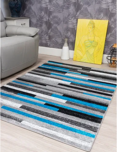 Samba Levels Teal Rug - Various Sizes
