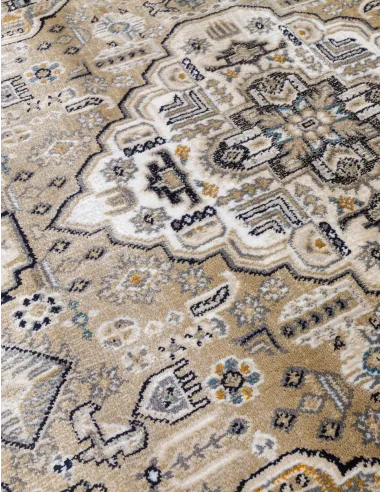 Aziza Medallion Beige Rug - Various Sizes