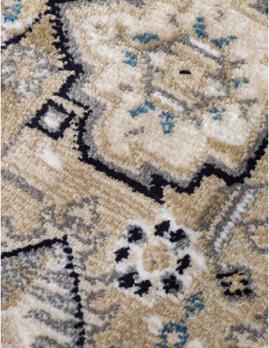 Aziza Medallion Beige Rug - Various Sizes