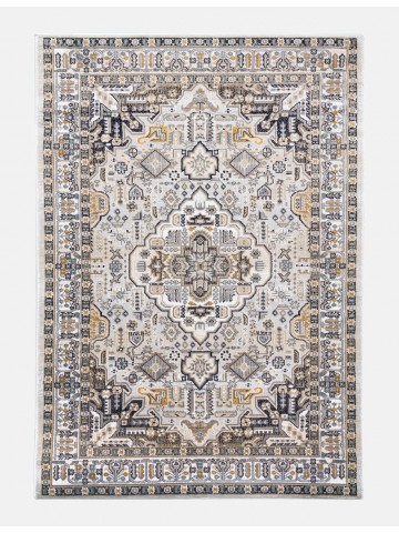 Aziza Medallion Grey Rug -...