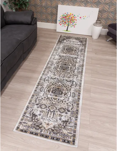 Aziza Medallion Grey Rug - Various Sizes