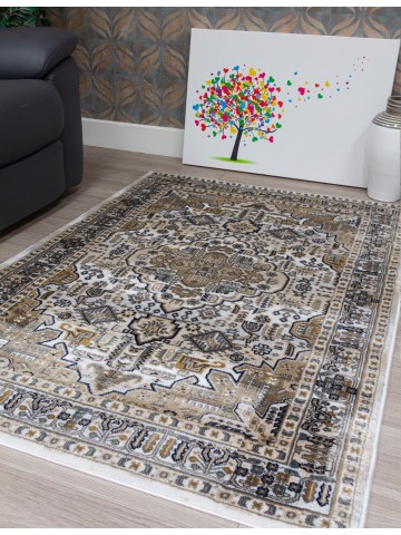 Aziza Medallion Natural Rug...