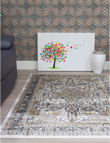 Aziza Medallion Natural Rug - Various Sizes