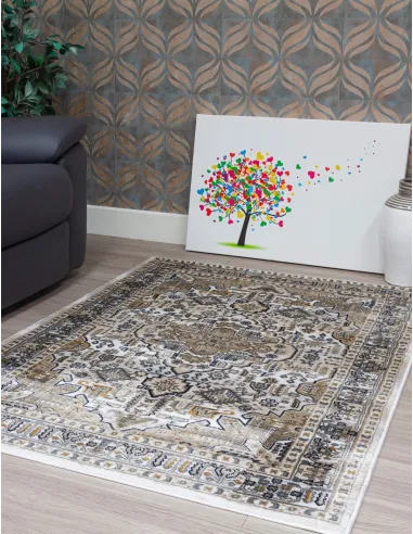 Aziza Medallion Natural Rug - Various Sizes